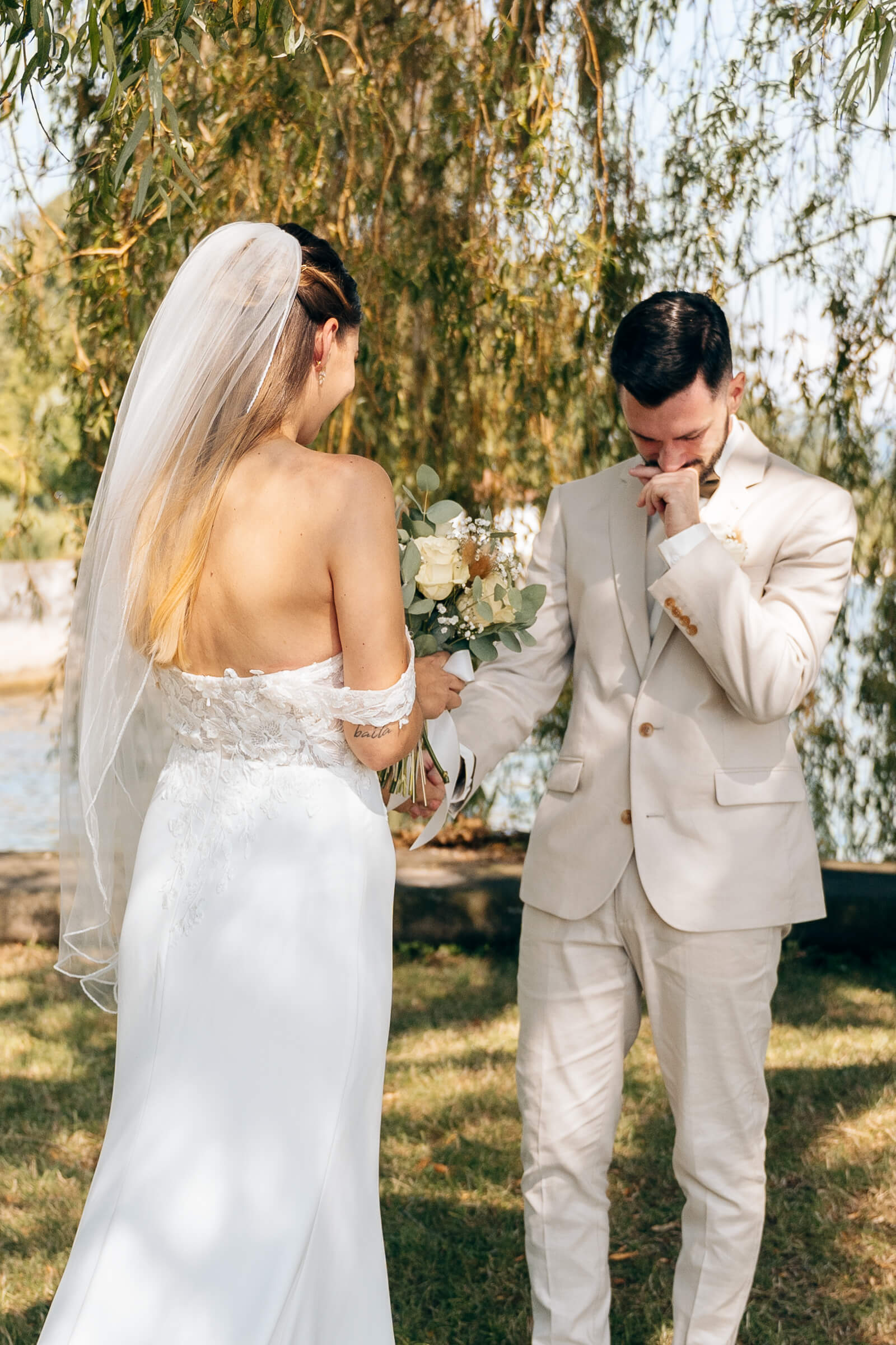 Hochzeit First Look im Toskanapark Lindau