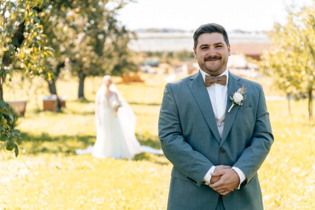 First Look Brautpaar Stotz Hof Markdorf JH Fotografie