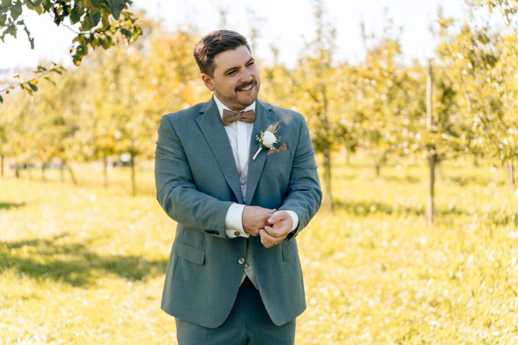 Bräutigam freie Trauung Stotz Hof Markdorf